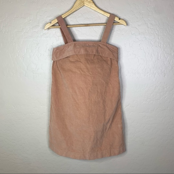 Arthur Australia Peach Corduroy Shift Mini Dress - Picture 3 of 11